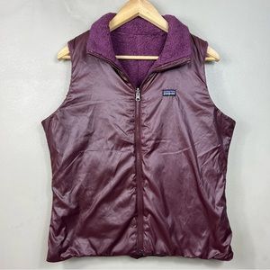Patagonia Reversible Maroon Zip Up Jacket Vest